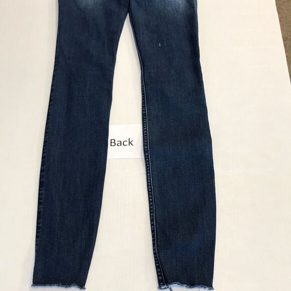 HOLLISTER High-Rise Super Skinny Classic Stretch Jeans Size 0R 24x30 Ripped Hem - Picture 2 of 13